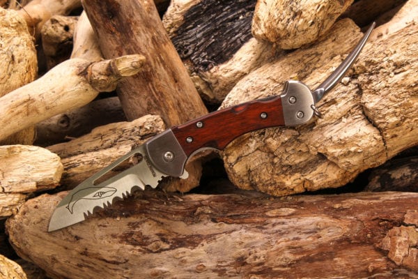 Wood Handle Crew Folder Pro Rigging Knife (WF377P)