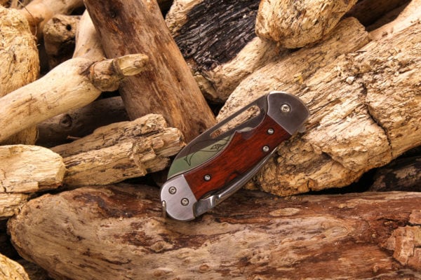 Wood Handle Crew Folder Pro Rigging Knife (WF377P)